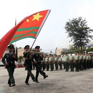 武警部隊軍旗，榮耀的象征與力量的體現(xiàn)，武警部隊軍旗，榮耀與力量的象征